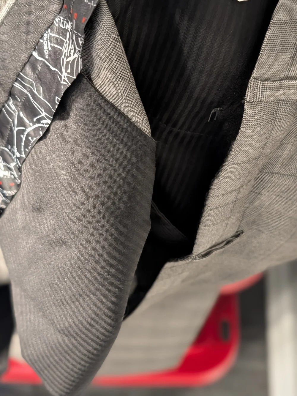 Nautica Light Gray Windowpane Suit Jacket & Pants